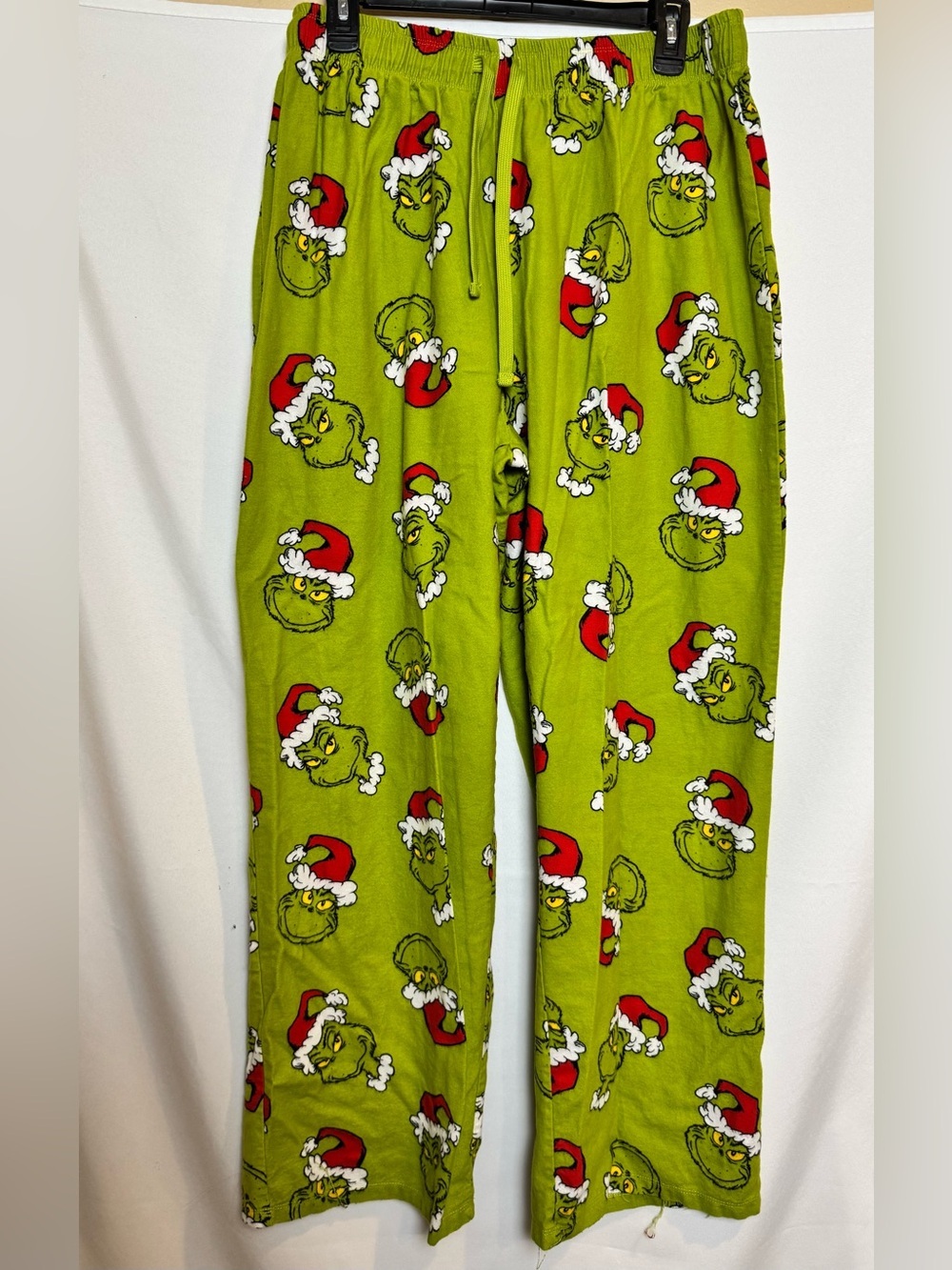 Unisex Grinch Green Holiday Pajama Pants Lg